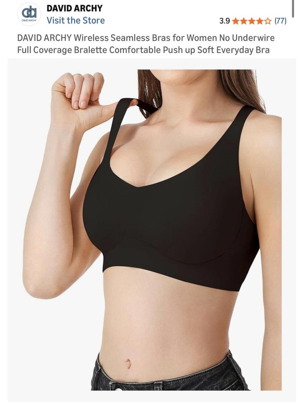 DAVID ARCHY Wireless Seamless Full Coverage Bralette for Women - Comfort[COPY]